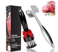 LIBRNTY Inteneritore per Carne,Tenera Carne in Acciaio Inox,Batticarne a Martello,batticarne Acciaio Inox,Batticarne a Doppio Lato Adatto per Bistecche Braciole di Maiale Braciole di Pollo