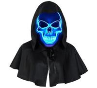 LIBRNTY LED skull mask,Illumina la maschere,V vendetta maschera,maschera the purge,3 Effetti di Luce