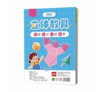 Libro 3D Interattivo di Geometria con Cordino, 12 Forme Solide per Apprendimento Area e Volume, Giocattolo Educativo per Bambini, Strumento Didattico per Formule di Superficie e Comprensione Spaziale