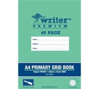 Libro a righe con griglia primaria Quality Writer Premium A4, carta da 70 g/m²,