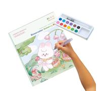 Libro ad acquerello per bambini, Libro per bambini acquerello | Set di pennarelli per pittura - Kit di libri per acquerelli per bambini portatili per la scuola di viaggio Home Kindergarten