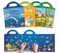 LIBRO ADESIVI ATTACCA E STACCA 4 PEZZI PER BAMBINI 2 3 4 5 6 ANNI