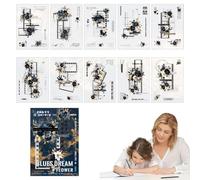 Libro adesivo per adulti, libro da colorare di adesivi - 20 fogli Fiori Diario Adesivo Libro - Artigianato per la rivista spazzatura, decorazione di abbellimenti, accessori per scrapbooking per il jou
