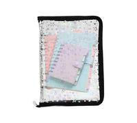 Libro adesivo trasparente - Ricaricabile A5 Sticker Collecting Off Pre-Sticker Book | Trasparente Cerniera Card Storage 0k - per Diario, Biglietti, Ricevute, Scuola, Ufficio, riunioni di lavoro