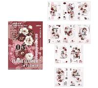 Libro adesivo vintage, libro adesivo di fiori, 20 fogli di fiori vintage Collage Collage Book, Artigianato per la rivista spazzatura, decorazione di abbellimenti, accessori per scrapbooking per il jou