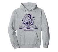 Libro Aperto con Fiori Bool Lover Gift Let The Magic Bloom Felpa con Cappuccio