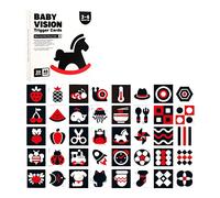 Libro appena nato della carta bianca nera della carta di stimolazione visiva del bambino del bambino ad alto contrasto