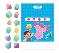 Libro Apprendimento Con Cordino | Giocattolo Libro Apprendimento Geometria | Giocattolo Didattico 12 Modelli Interattivo Stem Risorse Educative Homeschool Aula