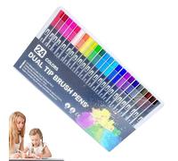 Libro artistico da dipingere con i numeri, libri a colori per numeri, penne, guida alla colorazione su entrambi i lati, ad asciugatura rapida con matite acquerellabili, per bambini e adulti, per
