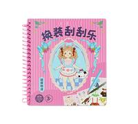 libro attività per vestire le ragazze, libro attività per vestire principesse principesse, set di trucco per ragazze, scratch Paper Art Craft Activity Sticker libro giocattolo principessa Dress U