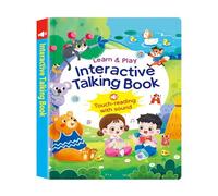 Libro audio per bambini, con funzione touch ad alta sensibilità e batteria ricaricabile, libro parlante con suoni reali, per bambini in viaggio a scuola, auto, asili, a casa, all'aperto e