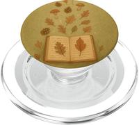 Libro botanico che germogliano funghi e foglie autunnali PopSockets PopGrip per MagSafe