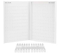 Libro campioni per nail art a 308 colori con punte in acrilico, organizer con copertina in legno per campioni di smalto gel, ideale per saloni e utenti fai da te