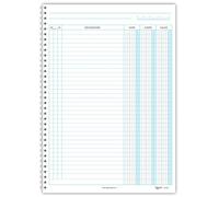 Libro Cassa Dare Avere Saldo A4 Spiralato 21x30 100 Pagine 50 Fogli Registro Cassa
