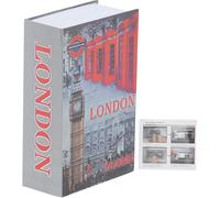 Libro Cassaforte Con Pagine Reali Con Combinazione, 18 X 12 X 5,5 Cm Orologio Di