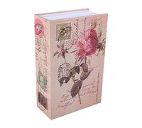 Libro Cassetta di Sicurezza, Nascosta Dizionario Segreto Sicuro Cassaforte, Diversione Sicuro Contenitori con Chiavi per Gioielleria 18 x 11.5 x 5,5 cm (Tipo Diario delle rose)