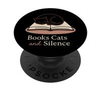 Libro Cat Lady Introvert Tranquillo Tempo Accogliente Lettore Morbido PopSockets PopGrip Adesivo
