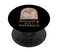 Libro Cat Lady Introvert Tranquillo Tempo Accogliente Lettore Morbido PopSockets PopGrip Adesivo