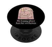 Libro Cat Lady Introvert Tranquillo Tempo Accogliente Lettore Morbido PopSockets PopGrip Adesivo