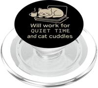 Libro Cat Lady Introvert Tranquillo Tempo Accogliente Lettore Morbido PopSockets PopGrip per MagSafe