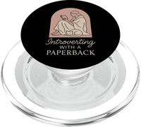 Libro Cat Lady Introvert Tranquillo Tempo Accogliente Lettore Morbido PopSockets PopGrip per MagSafe