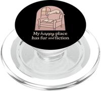 Libro Cat Lady Introvert Tranquillo Tempo Accogliente Lettore Morbido PopSockets PopGrip per MagSafe