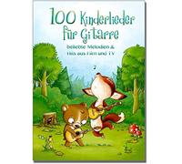 Libro con 100 canzoni da bambini per chitarra, successi dei film e della televisione, con clip colorata a forma di cuore (edizione tedesca)