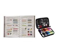 Libro con campioni di ricamo, kit da cucito completo con modelli e strumenti, nuovo include tutorial didattico, guida pratica al cucito per principianti adulti Hobby artigianato Famiglia maglieria