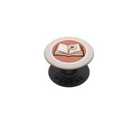Libro con una margherita pressata per gli amanti dei libri, lettori Kindle PopSockets PopGrip Adesivo