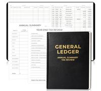 Libro contabile per le spese delle piccole imprese 7 x 9,25 in General Ledger Notebook con revisione fiscale annuale e riepilogo contabilità aziendale registro entrate e uscite pianificatore di