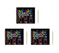 Libro creativo per scarabocchi da grattare con strumento in legno Blocco da per gratta e con rilegatura a doppia bobina per lo sviluppo delle capacità motorie fini