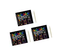 Libro creativo per scarabocchi da grattare con strumento in legno Blocco da per rilegatura a doppia bobina per lo sviluppo delle capacità motorie fini