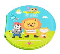 Libro da bagno impermeabile per bambini, giocattolo per animali da zoo, bagno, giocattolo educativo per l'apprendimento precoce per bambini piccoli, plastica, colori vivaci, 4