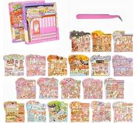 Libro da collezione di adesivi 3D per adulti, bambini e ragazze, set di adesivi fai da te per adulti, fai da te per adulti, crea i tuoi adesivi isometrici per casa, sollievo dallo stress pass The Time