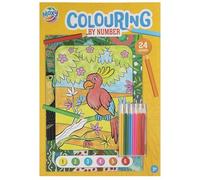 Libro da colorare a colori con i numeri A4 con 24 disegni e 6 pennarelli per bambini