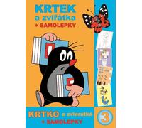 Libro da colorare A4 Krtek e gli animali con adesivi