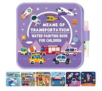 Libro Da Colorare Ad Acqua Per Bambini,Attività Educative Per L'Apprendimento - Libro Da Colorare Ad Acquerelli E Attività Di Pittura | per Educazione Bambini Gioco Casa Viaggio Aula Aereo Scuola