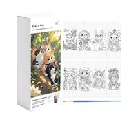 Libro da Colorare ad Acqua per Bambini - Kit Per Disegno A,Libro Da Disegno Ad Acqua A Tema Animali - Per Adulti Ragazzi Studenti Casa Scuola Viaggi