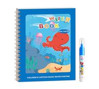 Libro da colorare ad acqua, taccuino ad acquerello, taccuino ad acquerello, riutilizzabile, con penna, materiale didattico per insegnamento, fai da te, lezioni prescolari, regali per feste