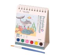 Libro Da Colorare Ad Acquerelli, Album Per Acquerelli Lavabile Con Pennello, Quaderno Educativo Per Disegno Per Principianti Adatto A Feste Di Compleanno Lezioni D'Arte E Per Viaggi