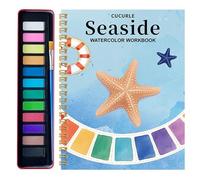 Libro da colorare ad acquerello, con 12 colori per adulti, kit di forniture artistiche per disegno, apprendimento, adolescenti, uso professionale, casa, viaggi, scuola, lezioni d'arte