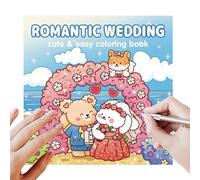 Libro Da Colorare Adorabile | Libro Da Colorare Con Disegni Grandi e Linee Semplice | Pagine di Matrimoni Romantici e Amore, Gioco Artistico per Ragazzi e Adulti per Ridurre lo Stress e Rilassarsi