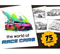 Libro da colorare auto da corsa: Libro da colorare XXL per appassionati di auto da corsa, futuri piloti di rally e appassionati di auto sportive!