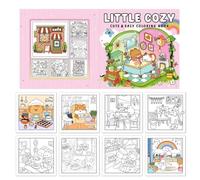 Libro da colorare, cartella di lavoro facile e accogliente, strumento educativo portatile, attività di apprendimento prescolare, ideale per scuola, asilo, viaggi, casa, istruzione precoce, 21 x 21 cm