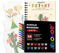 Libro da colorare con 12 pennarelli per meditazione artistica, libro da colorare con punti, attenzione, rilassante, antistress, 30 motivi per attività per adulti, paesaggio
