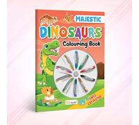 Libro da colorare con dinosauri maestosi con pastelli | Coloring the Dinosaur Kingdom