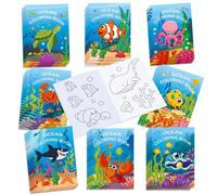 Libro da colorare fai-da-te sul mondo sottomarino e la vita marina, creativo ed educativo, con temi a tema oceanico e creature marine divertenti, ideale per progetti artistici, sollievo dallo stress, 