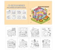 Libro da colorare generico - Libro di attività pittoriche rilassante, libri di per i cartoni animati | Libro da colorare di disegno educativo, scarabocchi dei cartoni animati accoglienti disegni