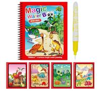 Libro da colorare - Libro di attività per rivelare l'acqua, riutilizzabile, giocattoli sensoriali per la educazione per bambini, Natale, compleanno, festa dei bambini