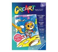 Ravensburger - CreArt: Carta Magica, Lo spazio infinito, Spaventosi Dinosauri, Bambini 5 anni, dipingere con i numeri, giochi educativi e di viaggio